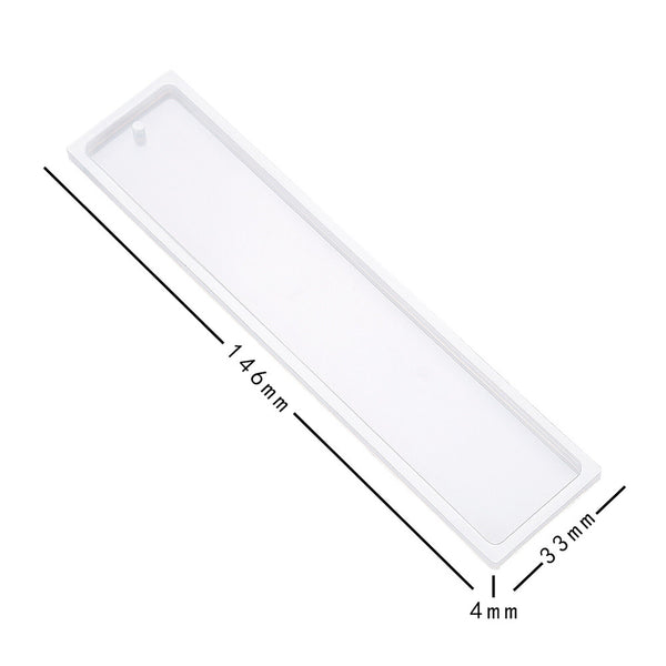5X Rectangle Silicone Bookmark Mold DIY Epoxy Resin Craft Mould Making Tools New