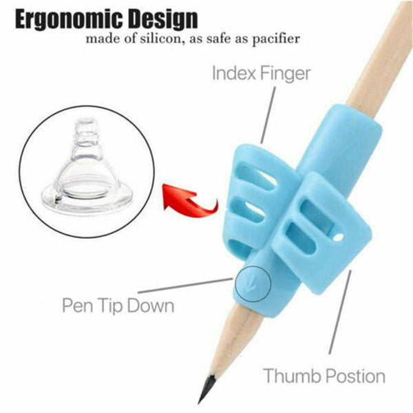 3Pcs Set Children Pencil Holder Pen Writing Aid Grip Posture Tools Correction AU