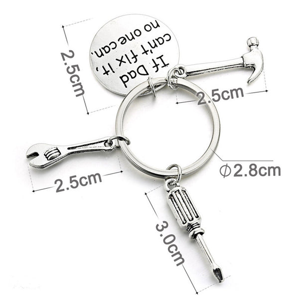2pcs Hand Tools Keychain,Daddy Keyring Dad Gift Fathers Day Father Keychainy AU