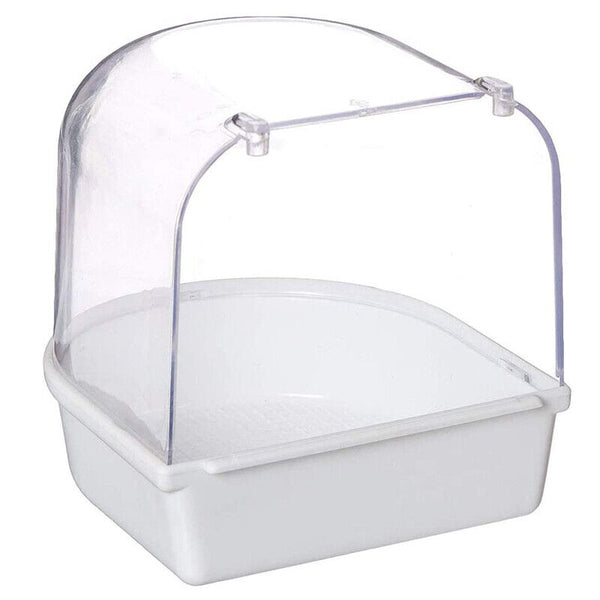 Bird Water Bath Tub For Pet Cage Hanging Bowl Parrot Birdbath Pet Cleaning AU