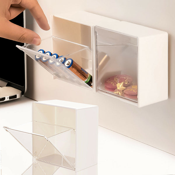 UP to 4X Clear Wall Mounted Storage Box Little Tiny Things Organizer Cases AU