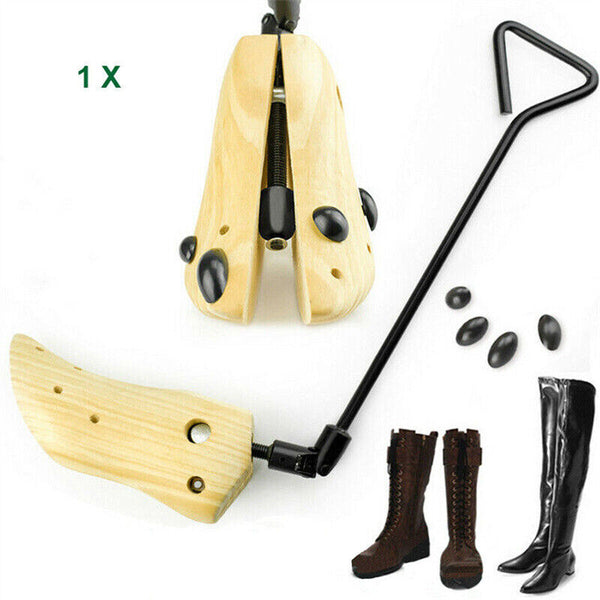 1x Adjustable Boots Shoe Shoes Stretcher Tree Shaper Men Women Pine Wood Support