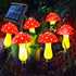 Solar Mushroom Fairy String Light LED Outdoor Garden Ornament Statues Yard Decor