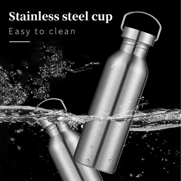 Stainless Steel Water Bottle Motivational Sports Drink Cup Flask