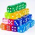 12PCS 6 Sided Games Dice Transparent Coloured Game Play Toy Bulk Board Game AUS