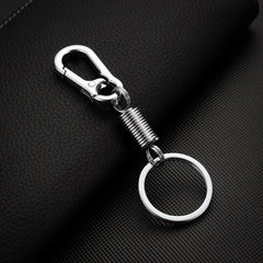 2PCS Metal Spring Steel Pull Chain Holder Reel Recoil Key Chain Ring Belt ClipAU