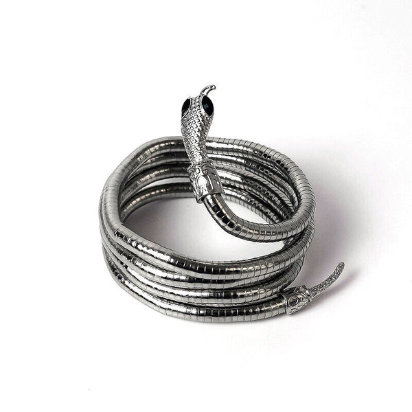 Adjustable Punk Snake Choker Necklace & Flexible Wrap Bracelet Collar Setllar AU