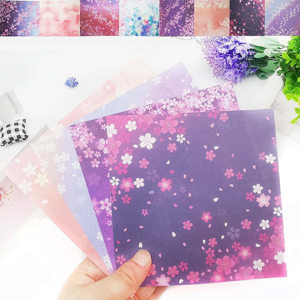 24-120X Square Colored Origami Glitter Folding Paper DIY Crafts Tool Gift Manual