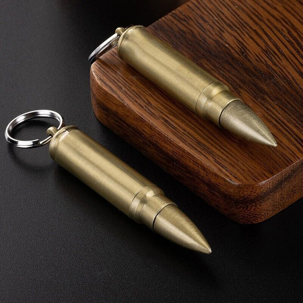 Waterproof Fire Starter Lighter Match Keychain Survival Camping Metal Bullet AU