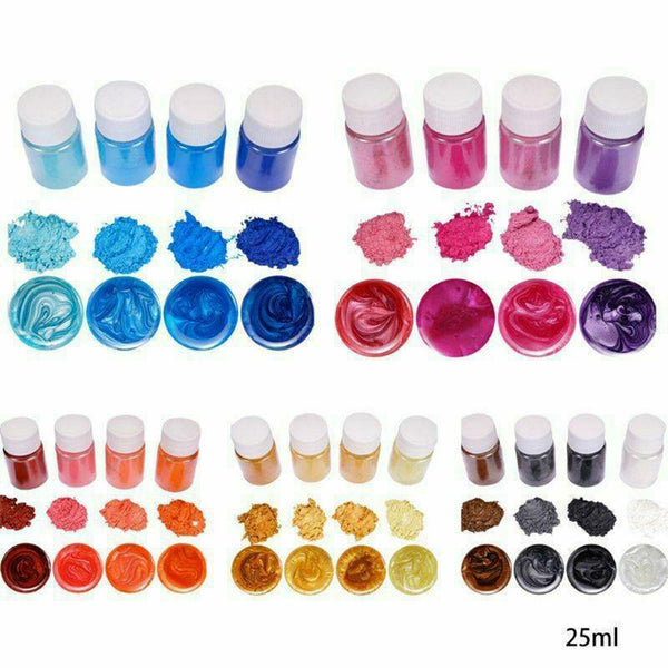 8PCS Mixed Mica Powder Epoxy Resin Dye Pearl Natural Mica Pigment Mineral Powder