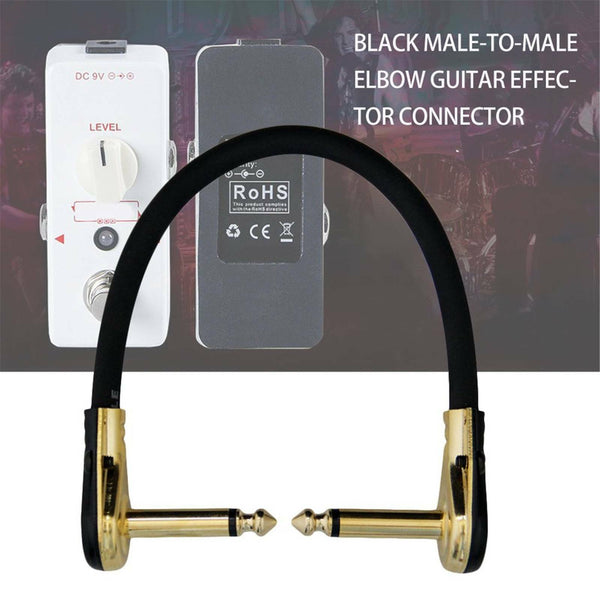 15CM Low Noise Guitar Effect Pedal Board Patch Cable Cord With Right Angle Plug