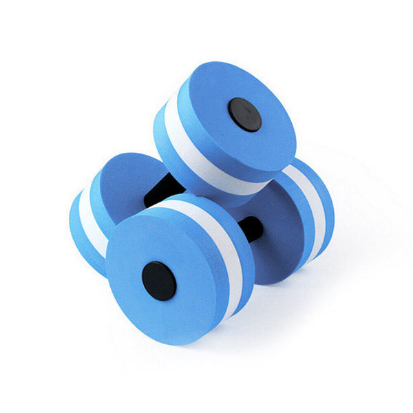 2x Blue Water Dumbbells Aquatic Exercise Dumbells Water Aerobics Workouts Barbells - Lets Party