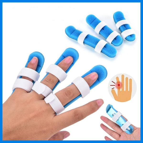 Finger Splint Pain Relief Trigger Brace Mallet Finger Jammed Support 3 Size SML - Lets Party