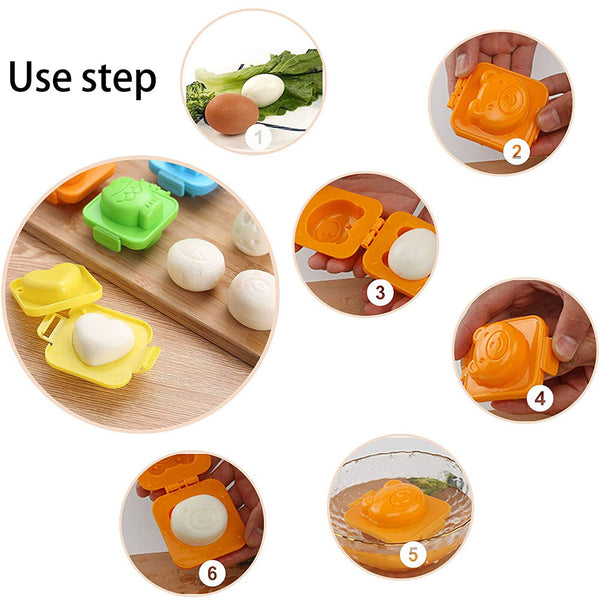 6X Mold Sandwich Bento Rice Mould Sushi Maker Boiled Egg Cutter Kitchen Gadget A