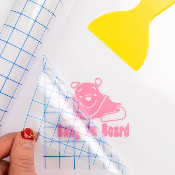 300mmx5m Vinyl Transfer Paper Tape Roll Cricut Adhesive Clear Alignment Grid AUS