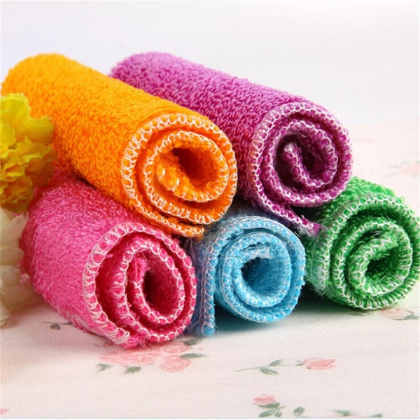 10X Microfibre Cleaning Cloths Window Dish Washing Glass Kitchen Towel Wipes AU