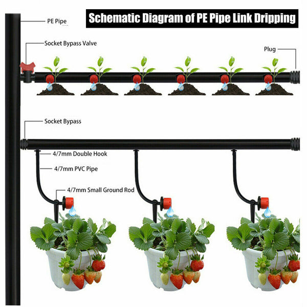 Up to 500 Adjustable Irrigation Micro Flow Dripper Drip Head Hose Sprinklers AU