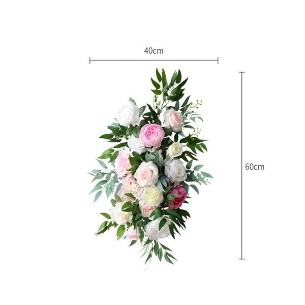 4PCS Set Artificial Flower Runner Arrangement Panel Wall Rose DIY Wedding Party