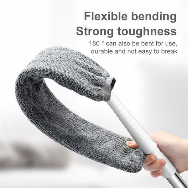 Retractable Gap Dust Cleaning Artifact Long Handle Duster with Microfibre Cloth