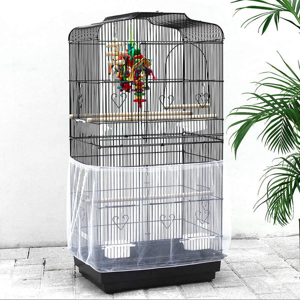 Shell Skirt Mesh Cover Pet Bird Cage Guard Nylon Net Seed Catcher Parrot Cover