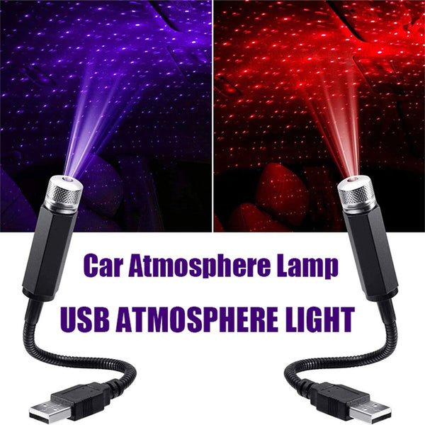 Car USB Star Ceiling Light Sky Projection Lamp Romantic Atmosphere Night Lights