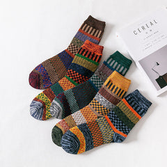 Wool Socks 5pk – Thermal Nordic Blend Warm Winter Crew Socks