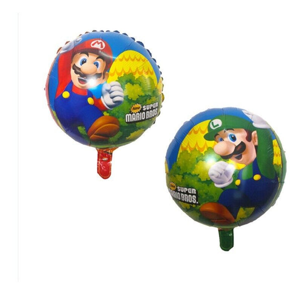 8PCS Super Mario Foil Balloon Set Party Supplies Kids Birthday Decoration