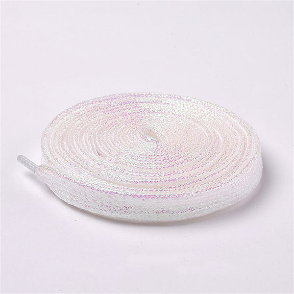 Glitter Sparkle Flat Shoe Laces Flat Shoelaces Lace Shiny Metallic Flat Glitter