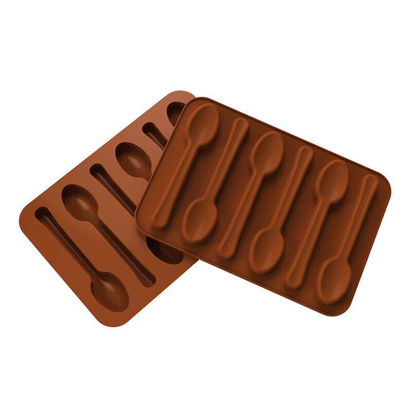 Silicone Spoon Chocolate Mold Jelly Ice Tray Mould Cake Baking Cookies Biscuits
