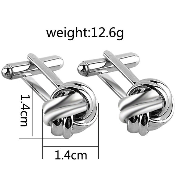 STAINLESS STEEL CUFFLINKS GIFT WEDDING VINTAGE MENS SUPERB TWIST KNOT CUFF LINKS