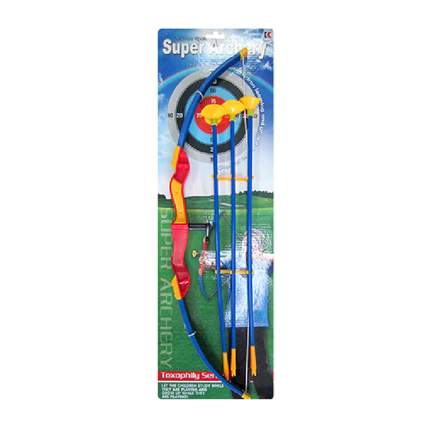Archery Toy Bow + 3 Suction Arrows Kid Set Toxophily Outdoor Activity