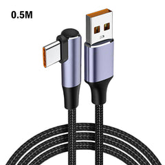 USB C Cable – Right Angle 100W PD Fast Charge Data Lead