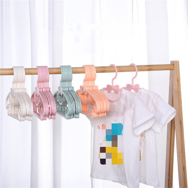 20-100X Kids Plastic Hangers Baby Clothes Hanger Coloured Children Coat Hangers