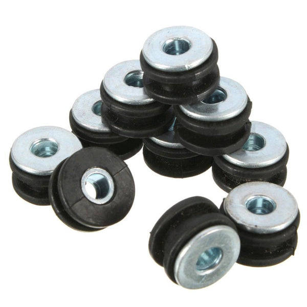 10x Motorcycle Rubber Grommets Kit Bolt Assortment Fairing Bolt Pressure Relief
