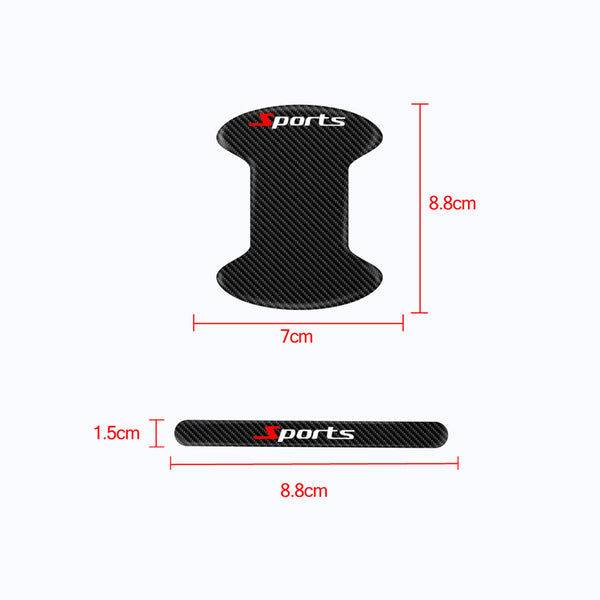 8/16X Car Door Handle Bowl Sticker Protector Anti Scratch Cover Black Accessorie