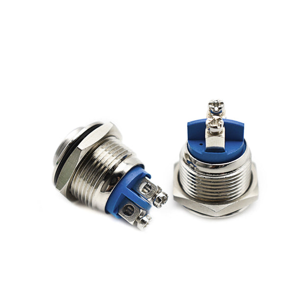 12V 16mm Car Boat Push Button Metal Momentary Switch LED Light Waterproof