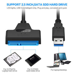 USB 3.0 to Sata 2.5" HDD SSD Adapter Converter Cable For Hard Drive Connector AU