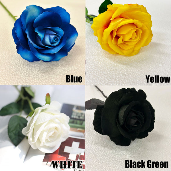 5pcs 51cm Long Stem Artificial Rose Flowers Velvet Bunch Wedding Home Bouquet AU