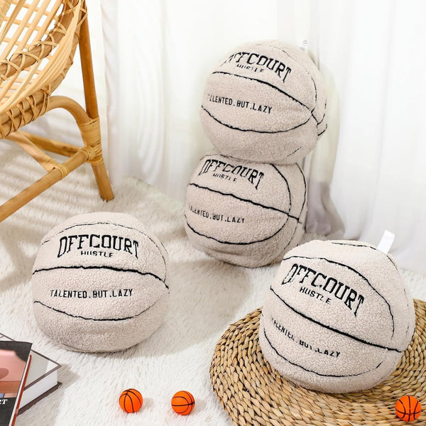 25cm Doll Toys Throw Pillow Plush Creative Basketball Pillow Basketball Plush