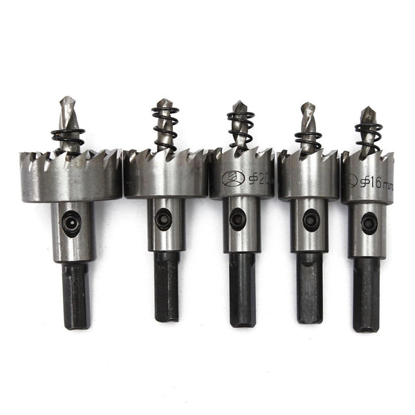 5PCS Hole Saw Tooth Kit HSS Stainless Steel Drill Bit Set Cutter for Metal Wood