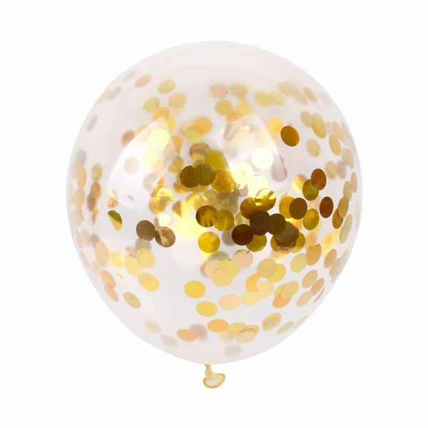 Up50x Gold Confetti Balloon Latex Standard Retro Balloons Wedding Birthday Party