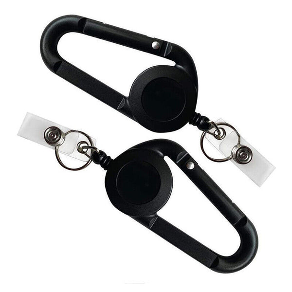 2PCS Retractable Badge Holder Security ID Pull Key Tag Clip Doctor Card Holders