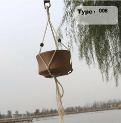 Macrame Plant Flower Pot Holder Hanger Hanging Planter Basket Hemp Rope Braided