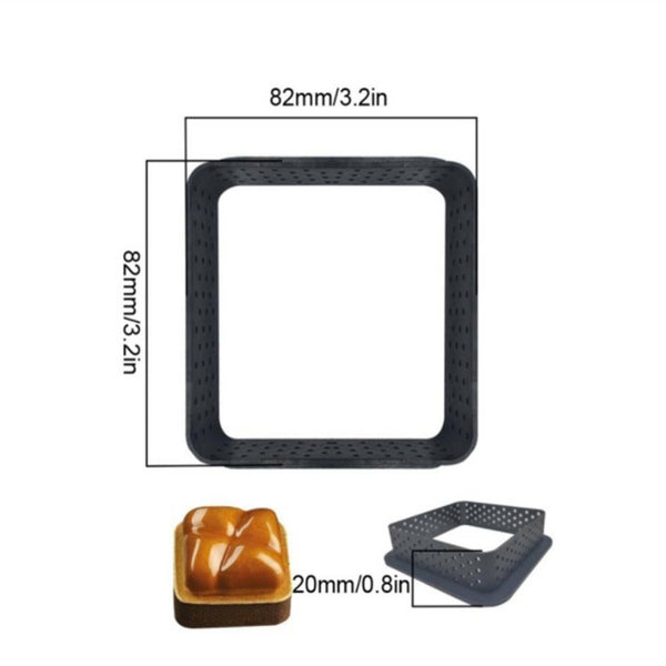 Cake Mold Perforated Cutter Three-Shape Mousse Circle Ring Tart Baking tools New