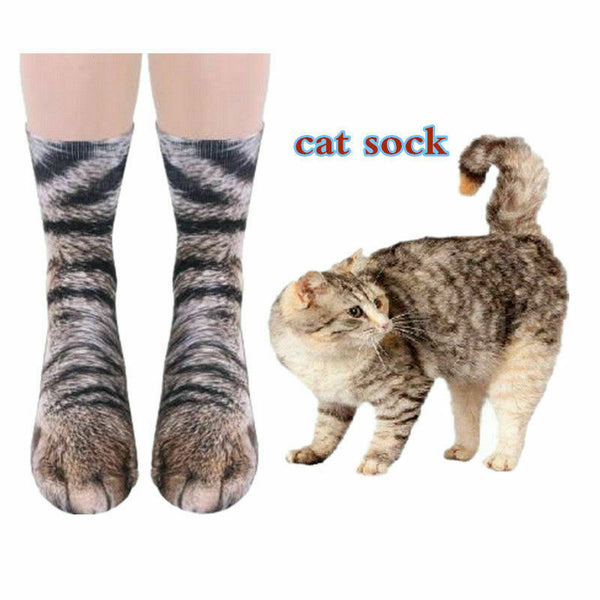 UP4x 3D Print Cat Animal Paws Crew Socks-Novelty Funny Gift for Kids Men Women