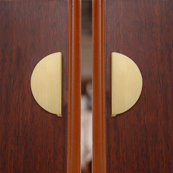 1-10x Half Moon Cabinet Pull Cupboard Door Handles Semi Circle Drawer Knob Decor - Lets Party