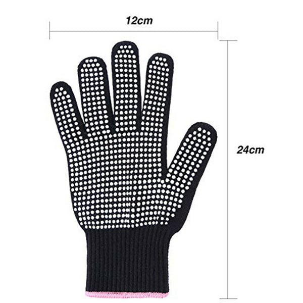 Hair Straightener Perm Curling Hairdressing Heat Resistant Protect Finger Glove - Lets Party