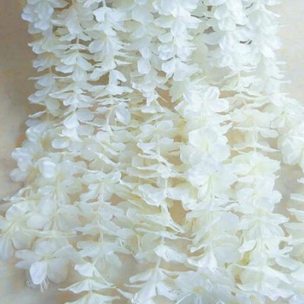 10-50X 2M Artificial Wisteria Flower String Vine Garland Ceiling Flowers Wedding