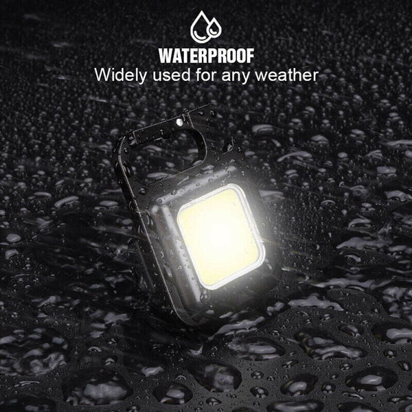 Mini Led Flashlight Portable Work Light Pocket USB Keychains Rechargeable Brigh