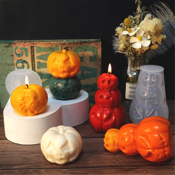 Pumpkin Candle Silicone Mold DIY Resin Soap Craft Making Moulds Christmas Decor